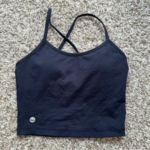 Senita Athletics Navy Ava Crop Top